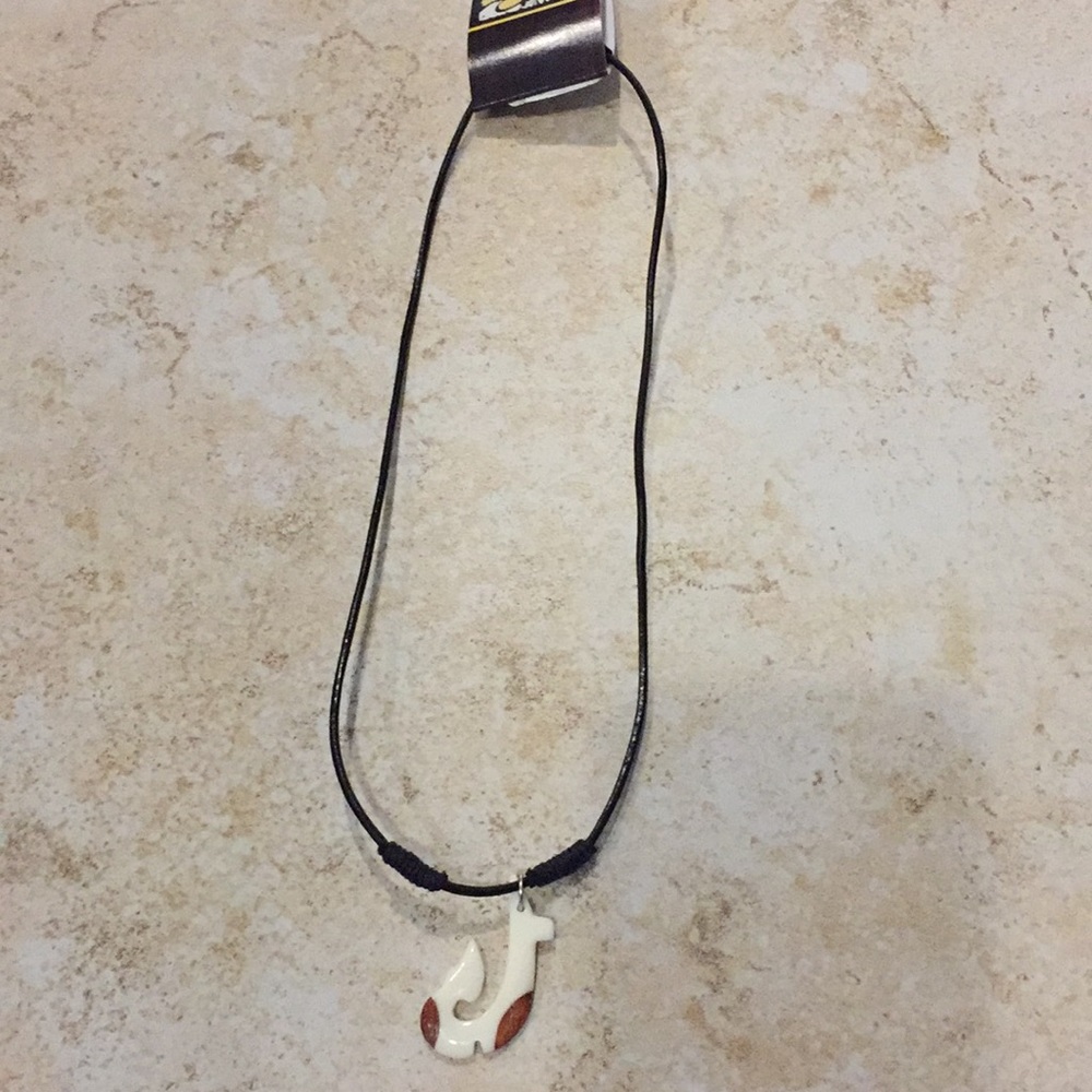 Charming shark bone hook charm